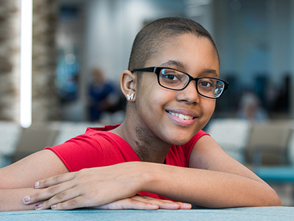 Sarcoma patient Ajiah Robinson.