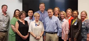 The first meeting of The University of Kansas Cancer Center's Health Equity Steering Committee; June, 2017.
