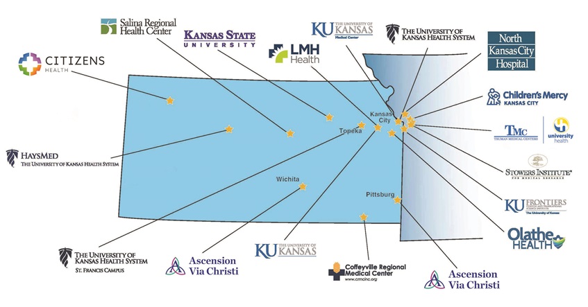 Map of MCA members throughout Kansas and Missouri