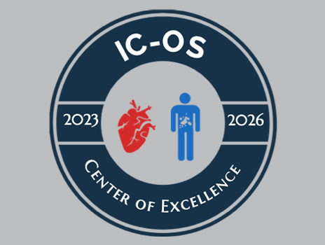 Gold Status Center of Excellence designation from The International Cardio-Oncology Society 2023-26 Badge