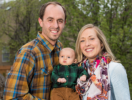 Ashley Havlena Flynn with her husband and son.