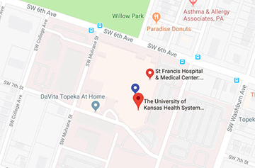 The University of Kansas Cancer Center St. Francis Campus Google Maps image