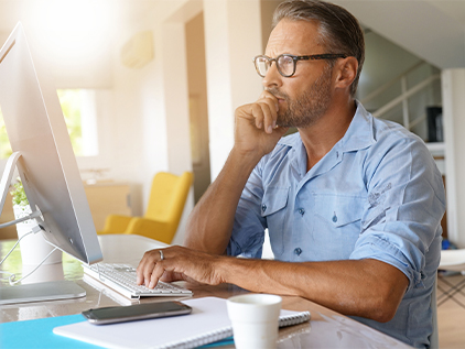 Man on computer