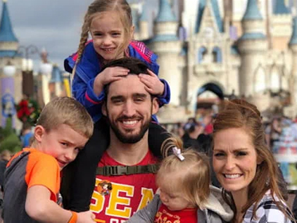 Austin Hill with family at Disney World