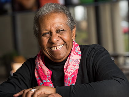 Breast cancer patient Nedra Bonds.