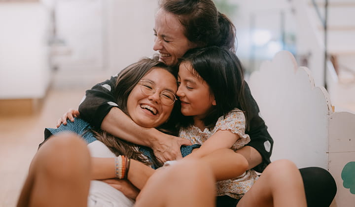 Family Smiling together