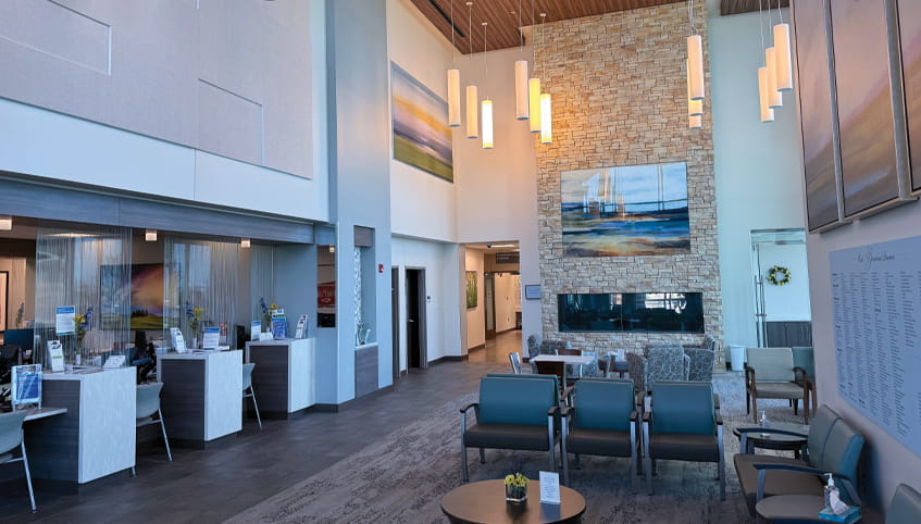 The University of Kansas Cancer Center in Olathe Interior page