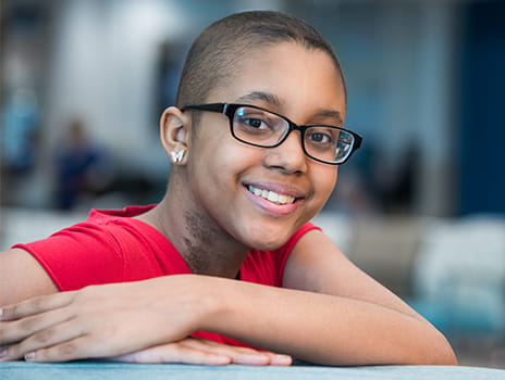 Osteosarcoma patient Ajiah Robinson.