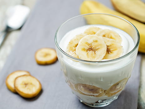 Banana yogurt.