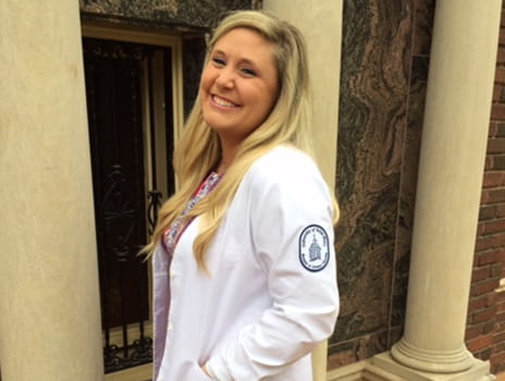 Breast cancer patient Kelsey Coplen.