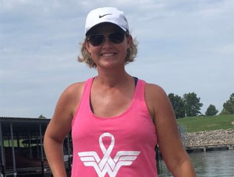 Breast cancer patient Courtney Cox.