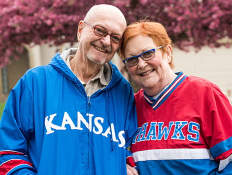 Cancer patients Tom and Judy Crosbie.