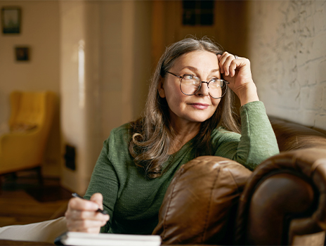 Mature women thinking