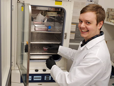 Graduate student Matthew Schaich 