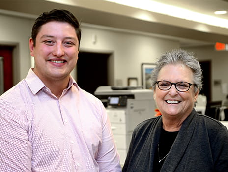 BMT patient Cheryl Wonnell with her donor.