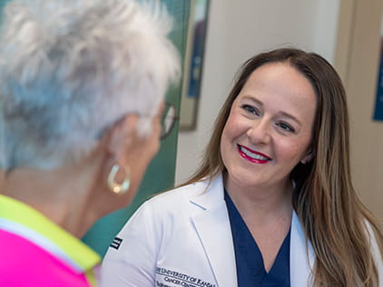 Doctor speaking with a patient